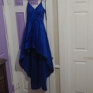 Blue high-low dress